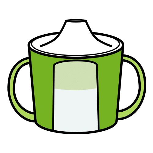 Pictograma de vaso con pipeta para niños con TEA