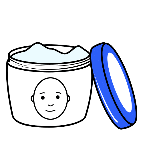 Pictograma de crema para niños con autismo y TEA