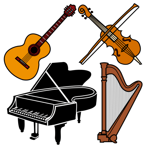 Pictograma de instrumentos de cuerda para niños con autismo y TEA
