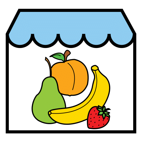 Pictograma de frutería para niños con TEA