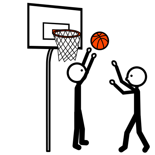 Pictograma de jugar al baloncesto para niños con autismo y TEA