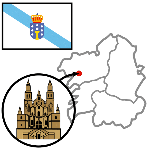 Pictograma de Santiago de Compostela para niños con TEA