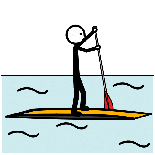 Pictograma de remar para niños con autismo y TEA