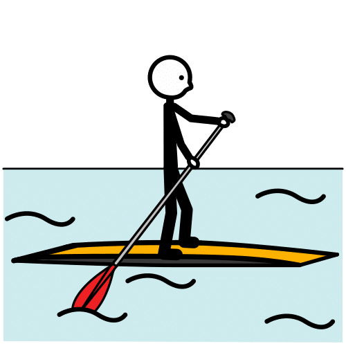 Pictograma de remar para niños con autismo y TEA