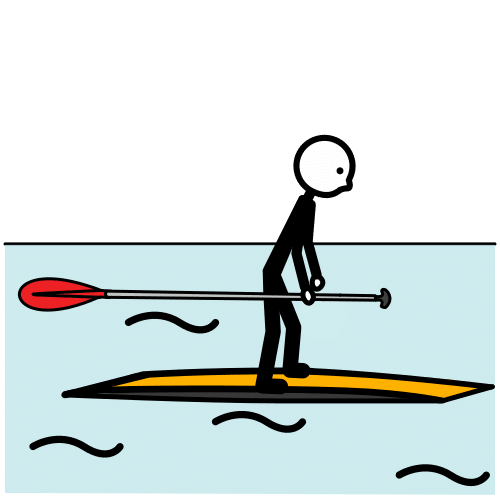 Pictograma de surf de remo para niños con autismo y TEA