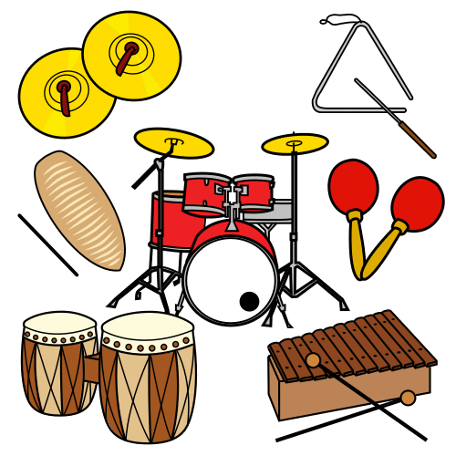 Pictograma de instrumentos de percusión para niños con autismo y TEA