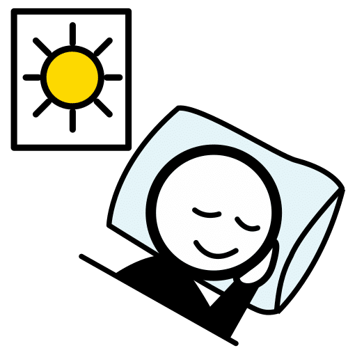 Pictograma de siesta para niños con autismo y TEA