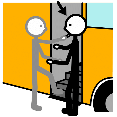 Pictograma de monitor de transporte para niños con autismo y TEA