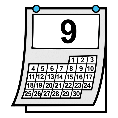 Pictograma de septiembre para niños con autismo y TEA