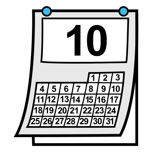 Pictograma de octubre para niños con autismo y TEA
