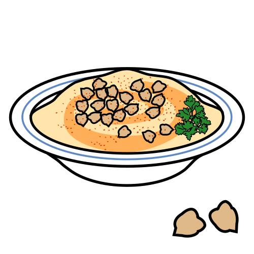 Pictograma de hummus para niños con autismo y TEA