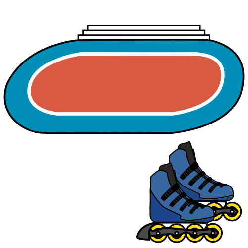 Pictograma de patinódromo para niños con autismo y TEA