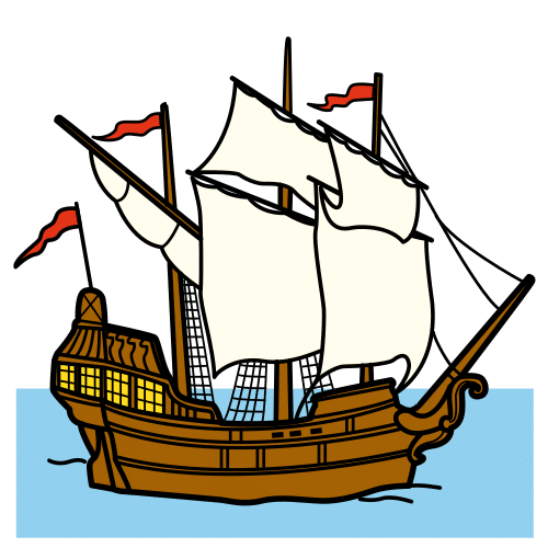 Pictograma de galeón para niños con autismo y TEA