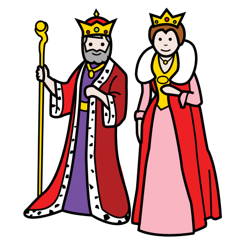 Pictograma de monarquía para niños con autismo y TEA