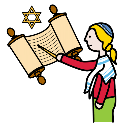 Pictograma de bat Mitzvah para niños con TEA