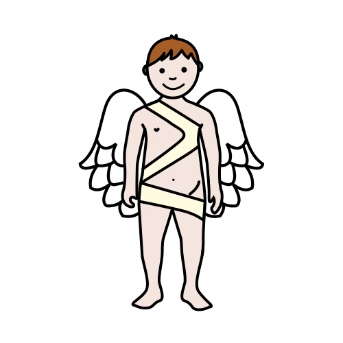 Pictograma de ángel para niños con autismo y TEA