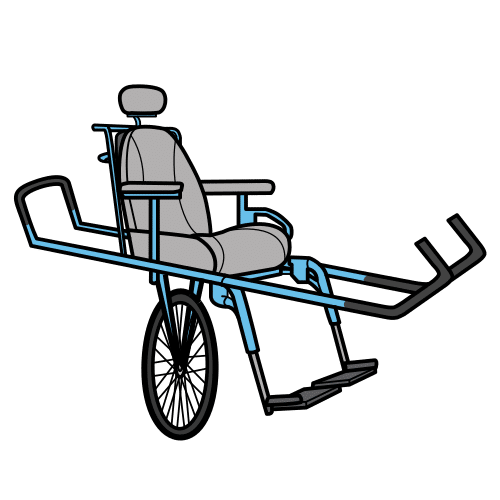 Pictograma de silla monorueda para niños con autismo y TEA