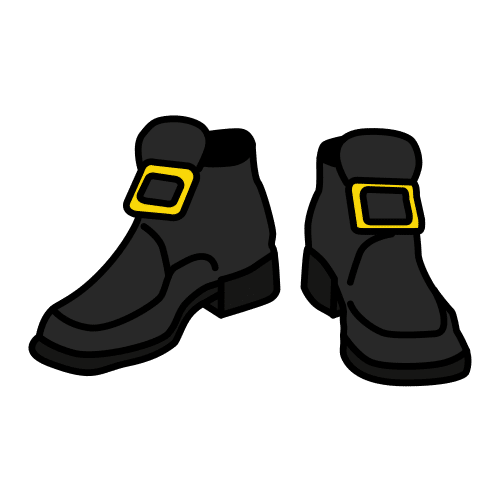 Pictograma de zapatos cortesanos para niños con autismo y TEA