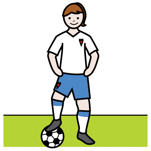 Pictograma de futbolista para niños con TEA