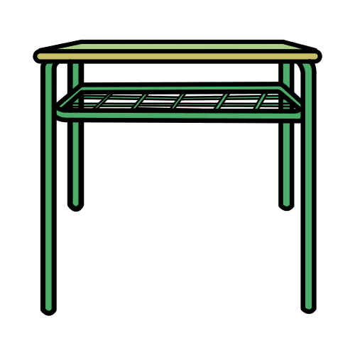 Pictograma de mesa de colegio para niños con autismo y TEA
