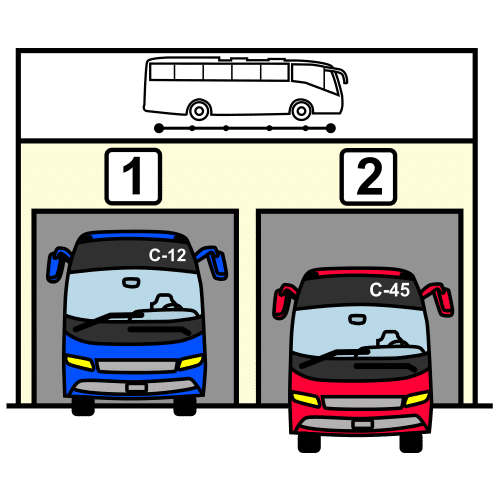 Pictograma de estación de autobuses para niños con TEA
