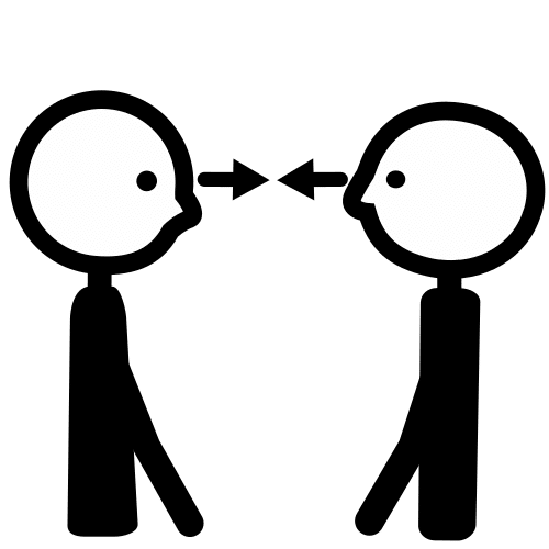 Pictograma de mirar a los ojos para niños con autismo y TEA