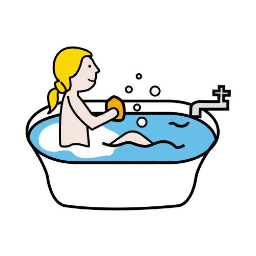 Pictograma de bañar para niños con TEA