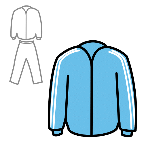 Pictograma de chaqueta del chándal para niños con TEA