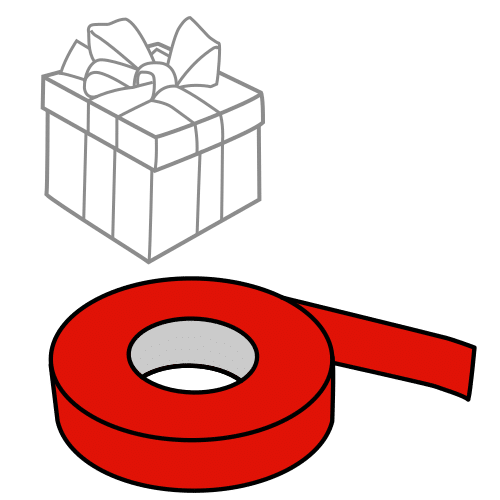 Pictograma de cinta de regalo para niños con autismo y TEA