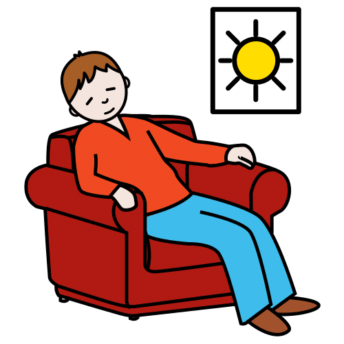 Pictograma de siesta para niños con autismo y TEA