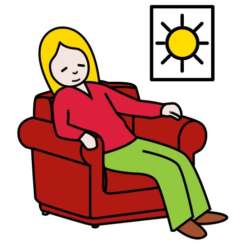 Pictograma de siesta para niños con autismo y TEA