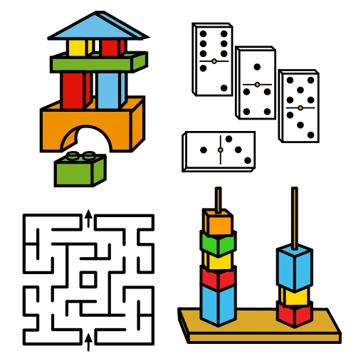 Pictograma de juegos didácticos para niños con autismo y TEA