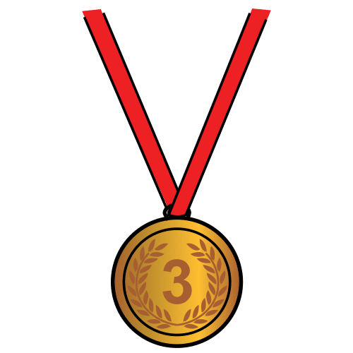 Pictograma de medalla de bronce para niños con autismo y TEA