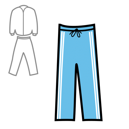 Pictograma de pantalón del chándal para niños con TEA