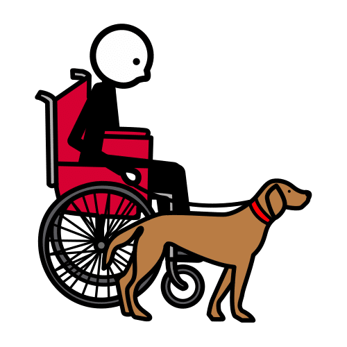 Pictograma de pasear al perro para niños con TEA