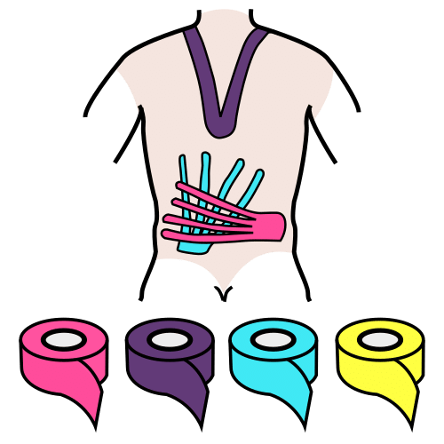 Pictograma de tiras de colores para niños con TEA