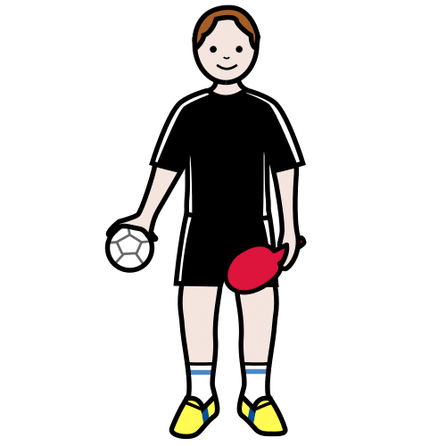 Pictograma de árbitro de boccia para niños con TEA
