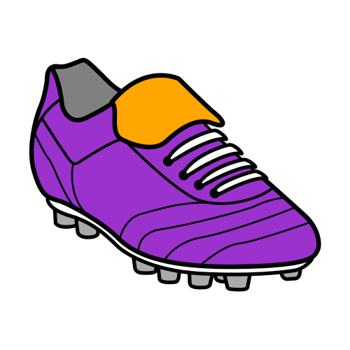 Pictograma de bota de fútbol para niños con TEA