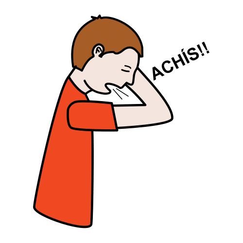 Pictograma de estornudo para niños con autismo y TEA
