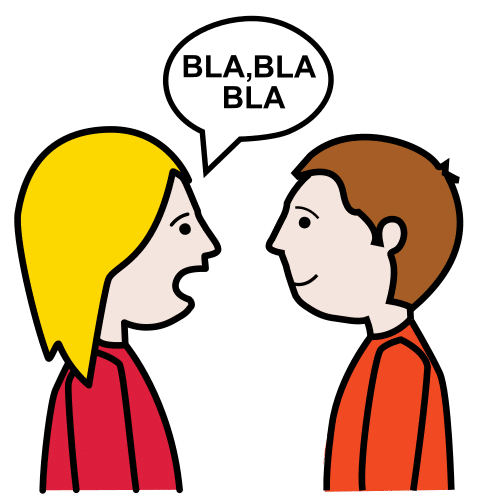 Pictograma de hablar para niños con autismo y TEA