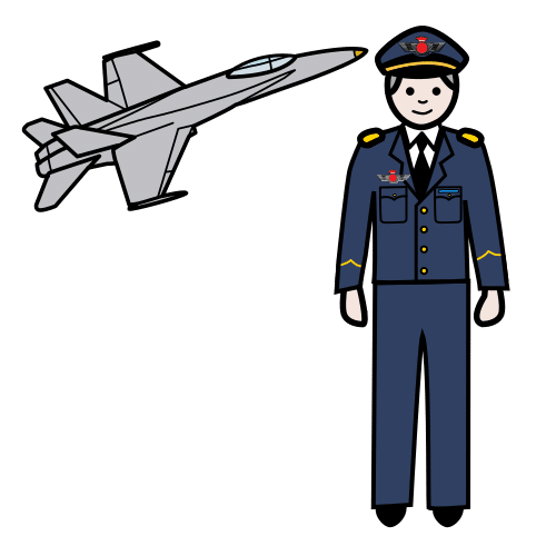 Pictograma de militar para niños con autismo y TEA