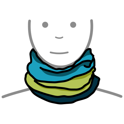Pictograma de pañuelo tubular para niños con autismo y TEA