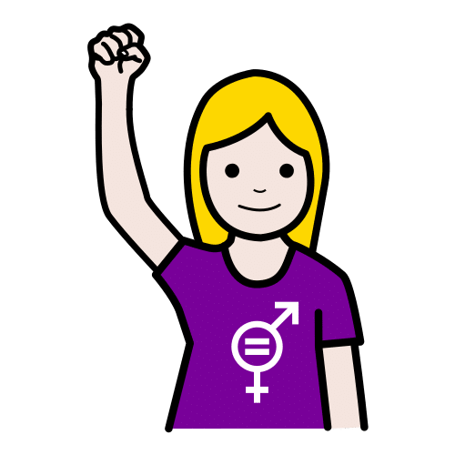 Pictograma de feminista para niños con autismo y TEA