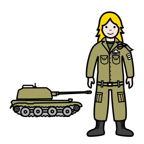 Pictograma de militar para niños con TEA