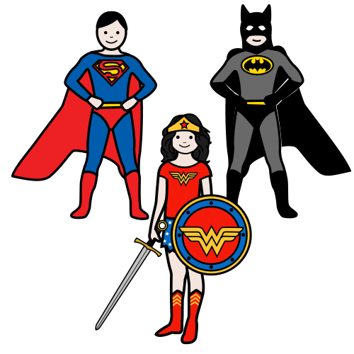 Pictograma de superhéroes para niños con TEA