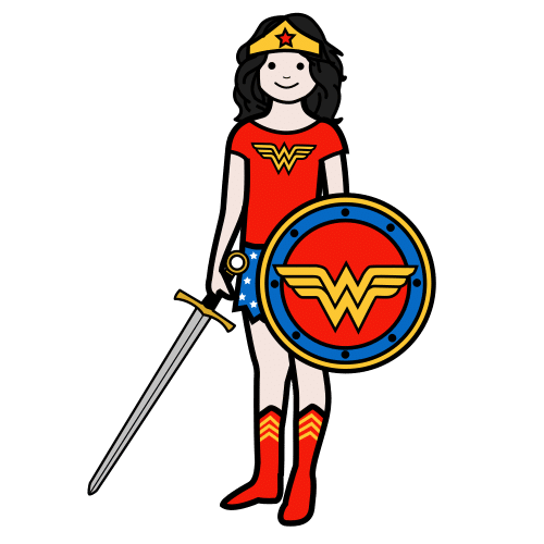 Pictograma de Wonder Woman para niños con TEA