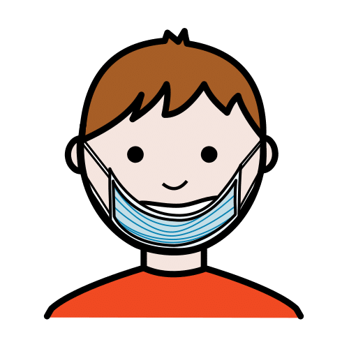 Pictograma de bajar la mascarilla para niños con autismo y TEA