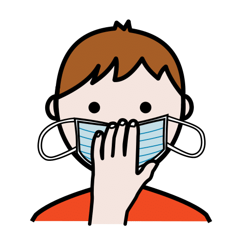 Pictograma de sujetar la mascarilla para niños con autismo y TEA