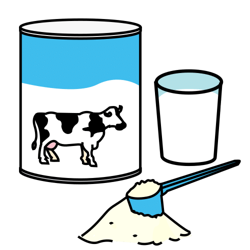Pictograma de leche en polvo para niños con autismo y TEA