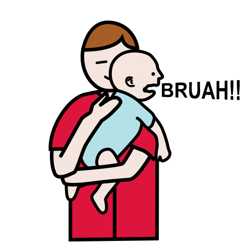 Pictograma de eructar para niños con autismo y TEA